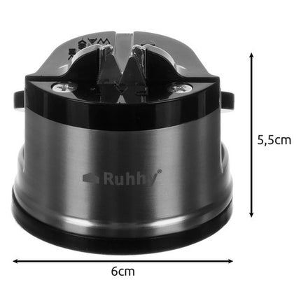 Ruhhy 24785 Messenslijper met Zuignap - Wolfraamcarbide - Zwart/Zilver