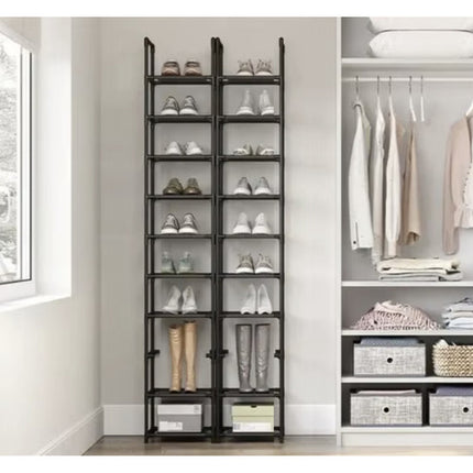 Ruhhy Modulair Schoenrek - 10 Niveaus - 176 cm - Zwart