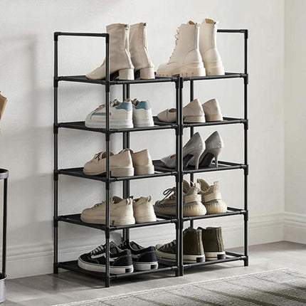 Ruhhy Modulair Schoenrek - 10 Niveaus - 176 cm - Zwart
