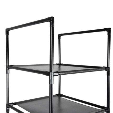 Ruhhy Modulair Schoenrek - 10 Niveaus - 176 cm - Zwart