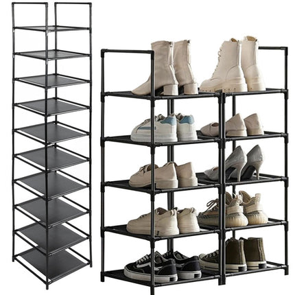 Ruhhy Modulair Schoenrek - 10 Niveaus - 176 cm - Zwart