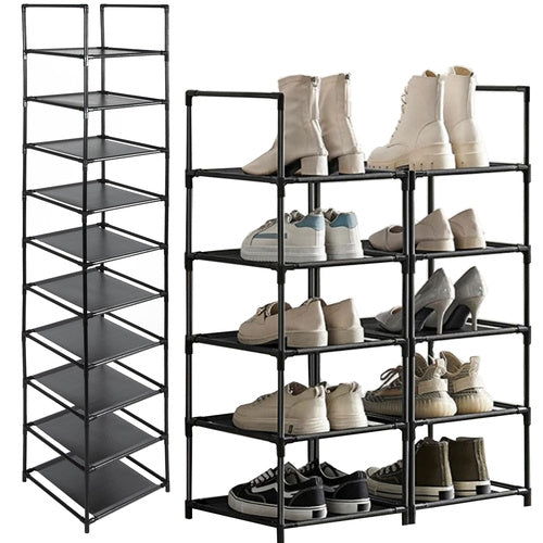 Ruhhy Modulair Schoenrek - 10 Niveaus - 176 cm - Zwart
