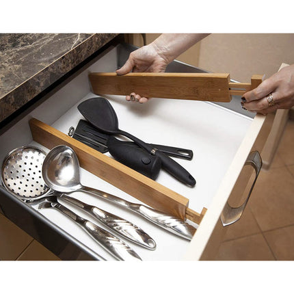 Ruhhy Verstelbare Ladeverdeler - 4 Stuks - Bamboe - 42-56 cm