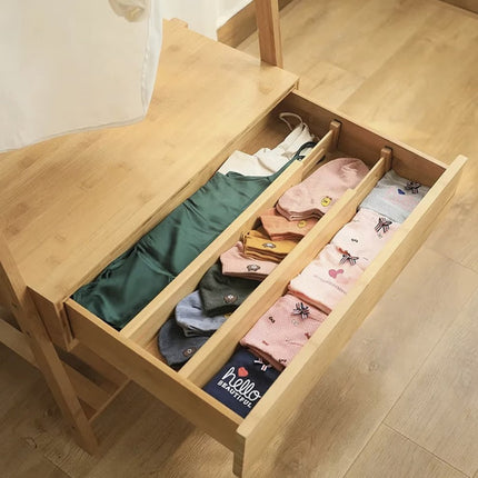 Ruhhy Verstelbare Ladeverdeler - 4 Stuks - Bamboe - 42-56 cm