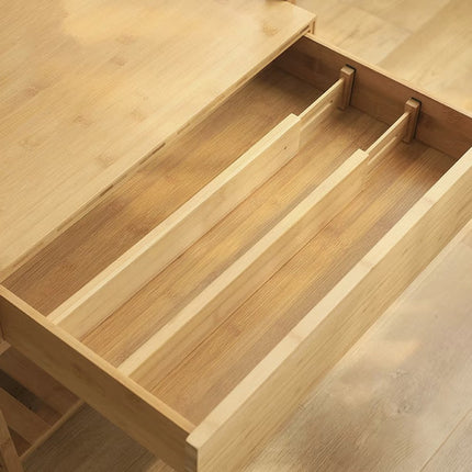 Ruhhy Verstelbare Ladeverdeler - 4 Stuks - Bamboe - 42-56 cm