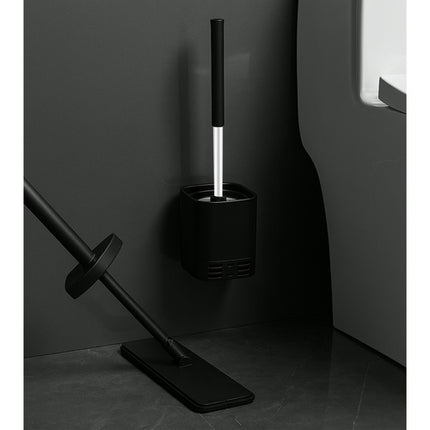 Toiletborstel met houder – zwart