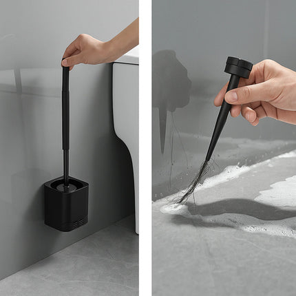 Toiletborstel met houder – zwart