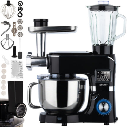 Ruhhy Keukenmachine met Verwarmde Mengkom & Blender - 2000W - Zwart