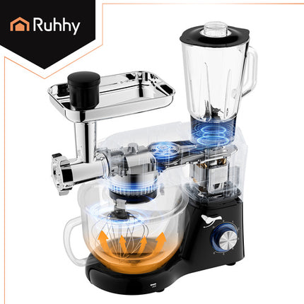 Ruhhy Keukenmachine met Verwarmde Mengkom & Blender - 2000W - Zwart