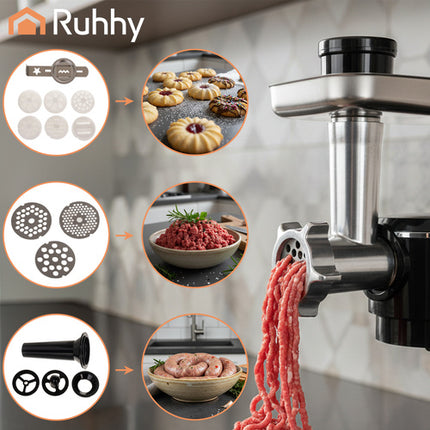 Ruhhy Keukenmachine met Verwarmde Mengkom & Blender - 2000W - Zwart
