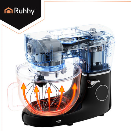 Ruhhy 25729 Planetaire Keukenmachine met Weegschaal en Verwarmde Kom - 5,5L - Zwart