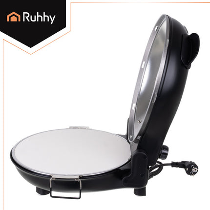 Ruhhy 26050 Elektrische Pizzaoven met Steen - 1200W - 420°C - Zwart
