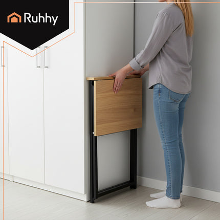 Ruhhy Opvouwbaar Bureau - 80 x 40 x 75 cm - Houtkleur - Loft Stijl