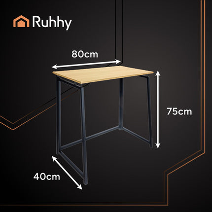 Ruhhy Opvouwbaar Bureau - 80 x 40 x 75 cm - Houtkleur - Loft Stijl