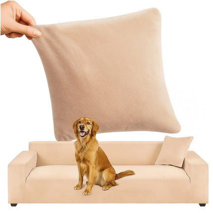 Ruhhy Hoekbankhoes - 190-230 cm - Beige - Fluweel