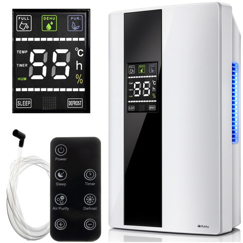 Ruhhy Luchtontvochtiger & Luchtreiniger - 2-in-1 - 2000 ml - Wit