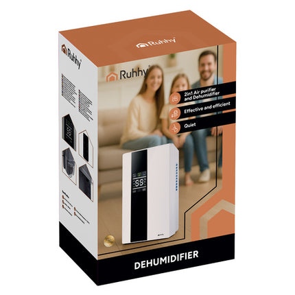 Ruhhy Luchtontvochtiger & Luchtreiniger - 2-in-1 - 2000 ml - Wit