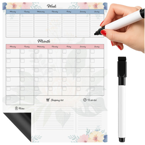 Ruhhy Magnetische Koelkastplanner - 60 x 45 cm - Met Marker