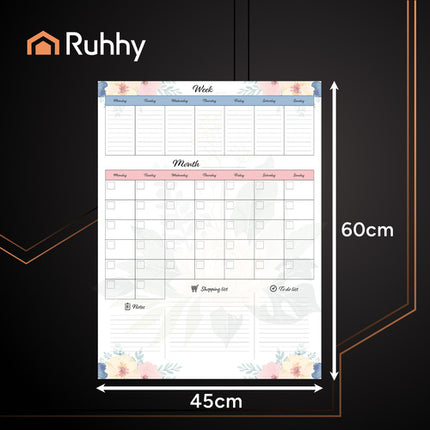 Ruhhy Magnetische Koelkastplanner - 60 x 45 cm - Met Marker