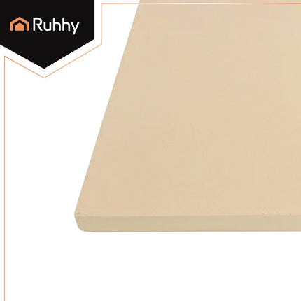 Ruhhy 26916 Pizzasteen met Bamboeschep - 38 x 36 cm - Cordieriet