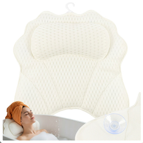Ruhhy Ontspannend Badkussen - 43 x 40 cm - Ergonomisch - Met Zuignappen