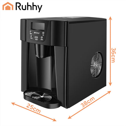 Ruhhy Ijsblokjesmachine - 12 kg/24u - 3 Liter - LCD - Zwart