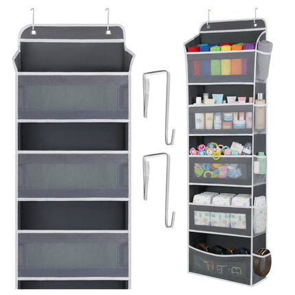 Ruhhy Hangende Deur Organizer - 5 Planken - Met Opbergvakken - Grijs/Wit