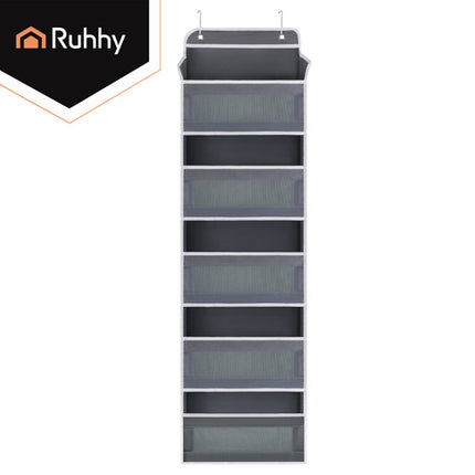Ruhhy Hangende Deur Organizer - 5 Planken - Met Opbergvakken - Grijs/Wit