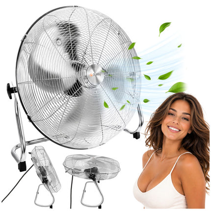 Ruhhy Vloerventilator - 50 cm - 130W - Metalen Design - Krachtig