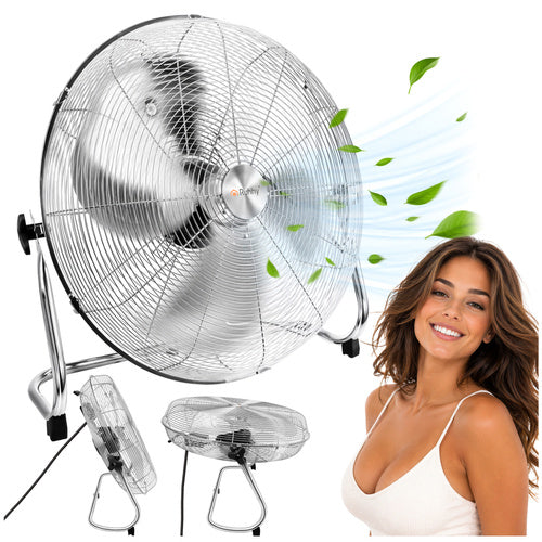 Ruhhy Vloerventilator - 50 cm - 130W - Metalen Design - Krachtig