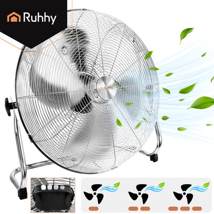 Ruhhy Vloerventilator - 50 cm - 130W - Metalen Design - Krachtig