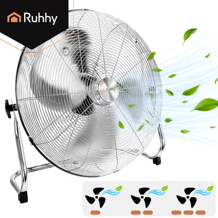 Ruhhy Vloerventilator - 50 cm - 130W - Metalen Design - Krachtig