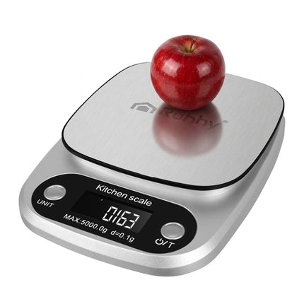 Ruhhy Digitale Keukenweegschaal - 5kg - 0,1g - RVS - Met Tarra