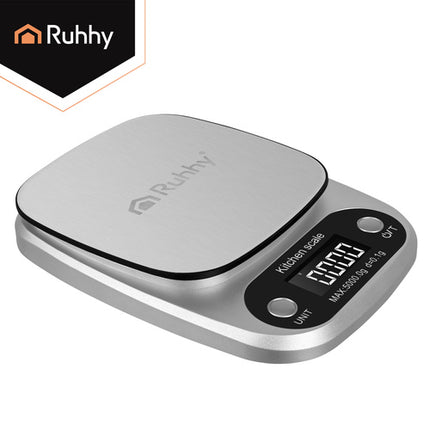 Ruhhy Digitale Keukenweegschaal - 5kg - 0,1g - RVS - Met Tarra