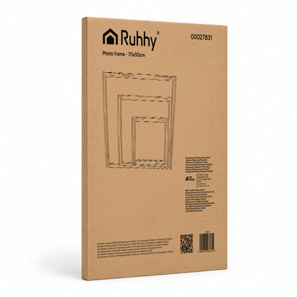 Ruhhy Fotolijst 50x70 cm - Houten Wissellijst - Grenenhout - Natuurlijk