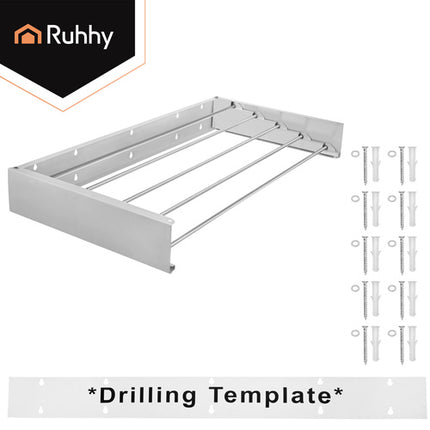 Ruhhy Wanddroogrek - 80 cm - Opvouwbaar - 20 kg - Aluminium