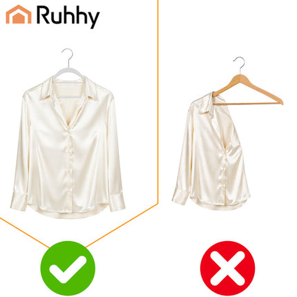 Ruhhy Anti-Slip Kledinghangers - 20 Stuks - Ruimtebesparend - Grijs