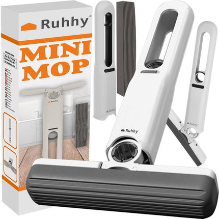 Ruhhy Mini Mop - Met Wringsysteem & 2 Sponzen - Wit