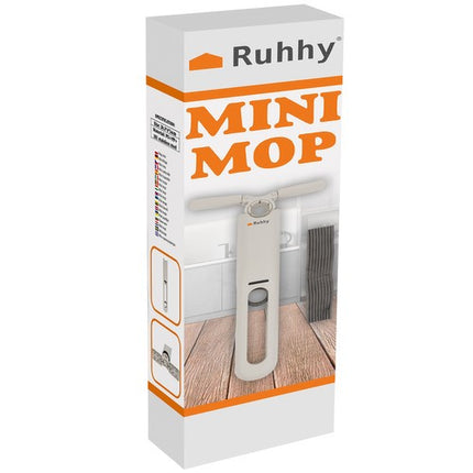 Ruhhy Mini Mop - Met Wringsysteem & 2 Sponzen - Wit