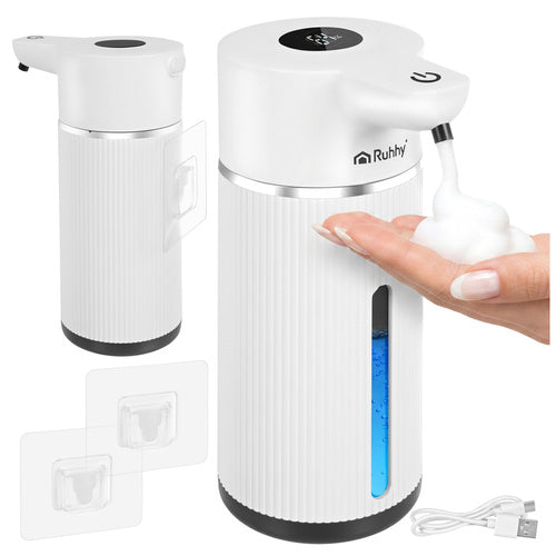 Ruhhy Contactloze Zeepdispenser - 420 ml - Automatisch - USB-C - Wit