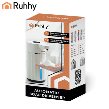 Ruhhy Contactloze Zeepdispenser - 420 ml - Automatisch - USB-C - Wit
