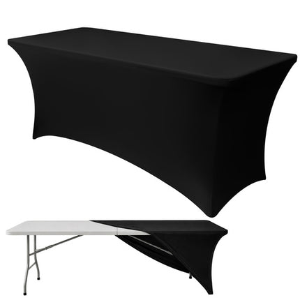 Ruhhy Banquet Tafelkleed - 183 x 75 x 75 cm - Elastisch - Zwart