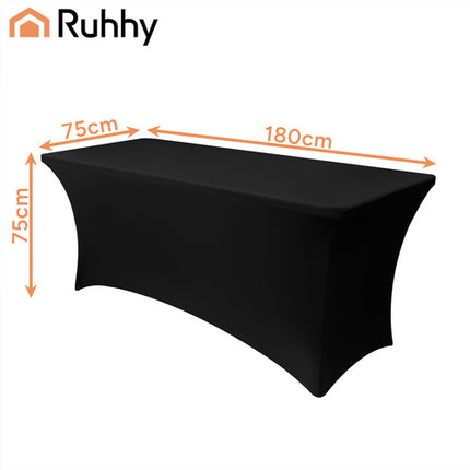 Ruhhy Banquet Tafelkleed - 183 x 75 x 75 cm - Elastisch - Zwart
