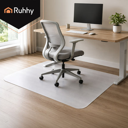 Ruhhy Bureaustoel Mat - 90 x 130 cm - Vloerbescherming - Milky