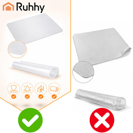 Ruhhy Bureaustoel Mat - 90 x 130 cm - Vloerbescherming - Milky