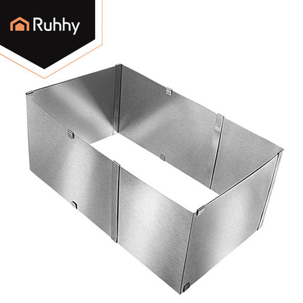 Ruhhy Verstelbare Taartring Rechthoekig - 20-38 x 24-45 cm - RVS