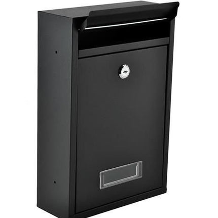 Malatec Brievenbus S6237 - Roestvrij Gegalvaniseerd Staal - Zwart