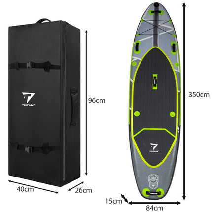 Trizand SUP Board 350cm - Opblaasbaar - Inclusief Zitje & Accessoires