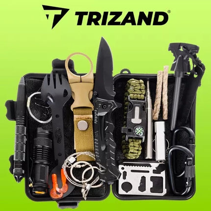 Trizand Survival Kit 32-in-1 - Professionele Uitrusting - Waterdichte Koffer