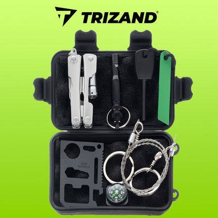Trizand Survival Kit 7-in-1 - Compacte Outdoor Uitrusting - Waterdichte Case